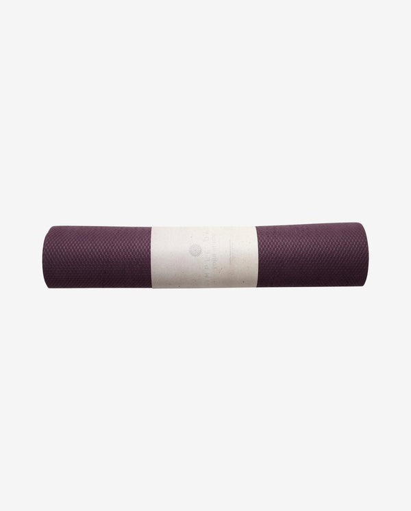 YOGA måtte i naturgummi - 60x173 cm - burgundy - nordal.dk