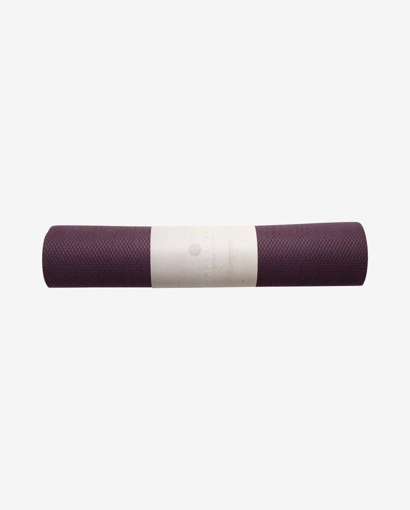 YOGA måtte i naturgummi - 60x173 cm - burgundy - nordal.dk